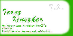 terez kinszker business card